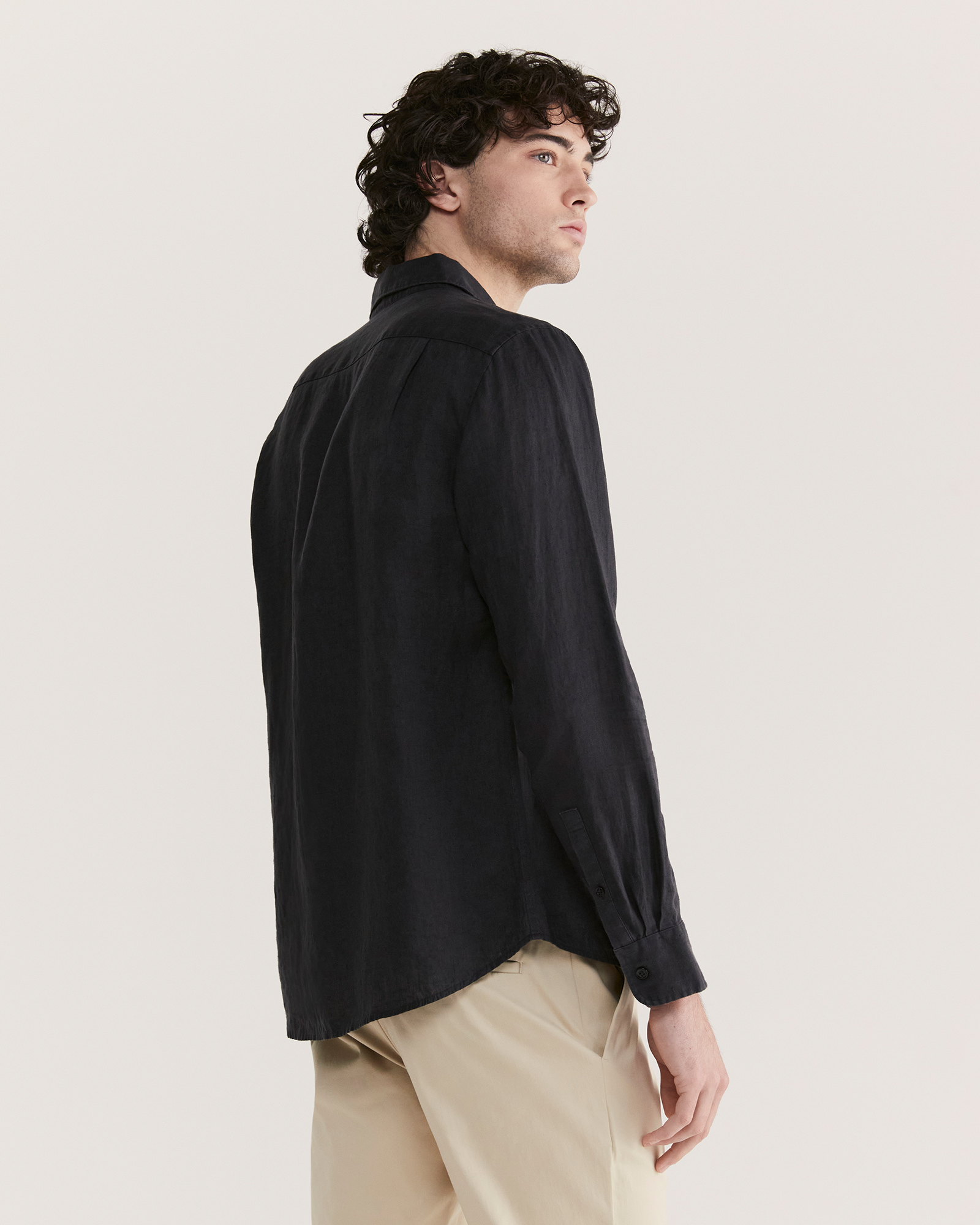 Anderson Long Sleeve Classic Linen Shirt - SABA