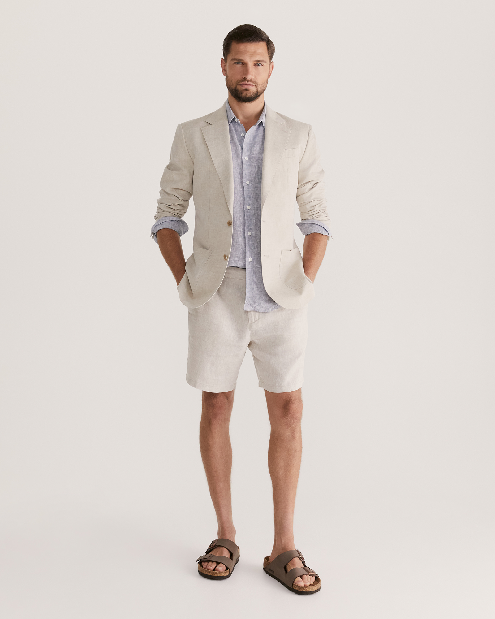 White linen store short jacket