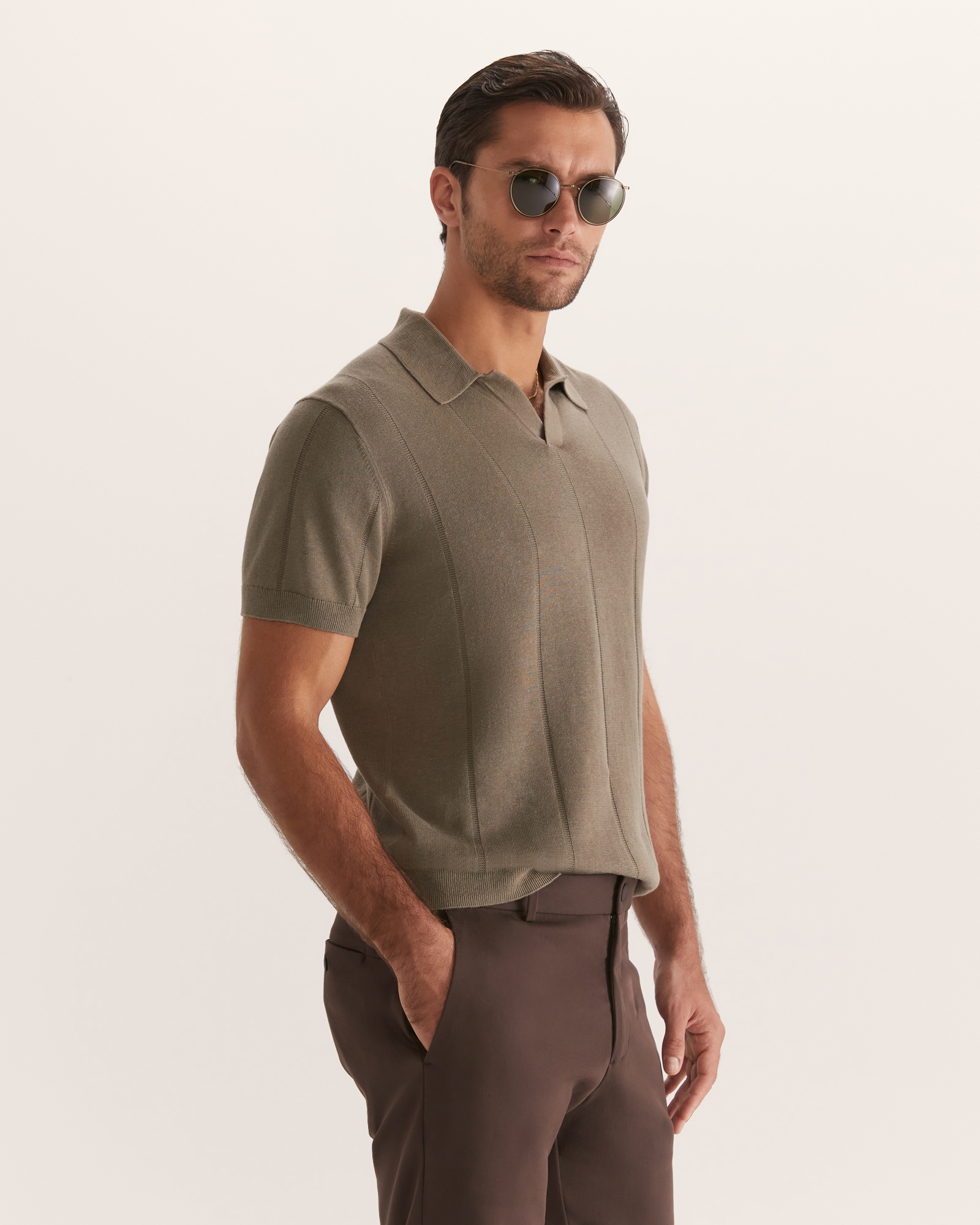 Grey polo sale with khakis