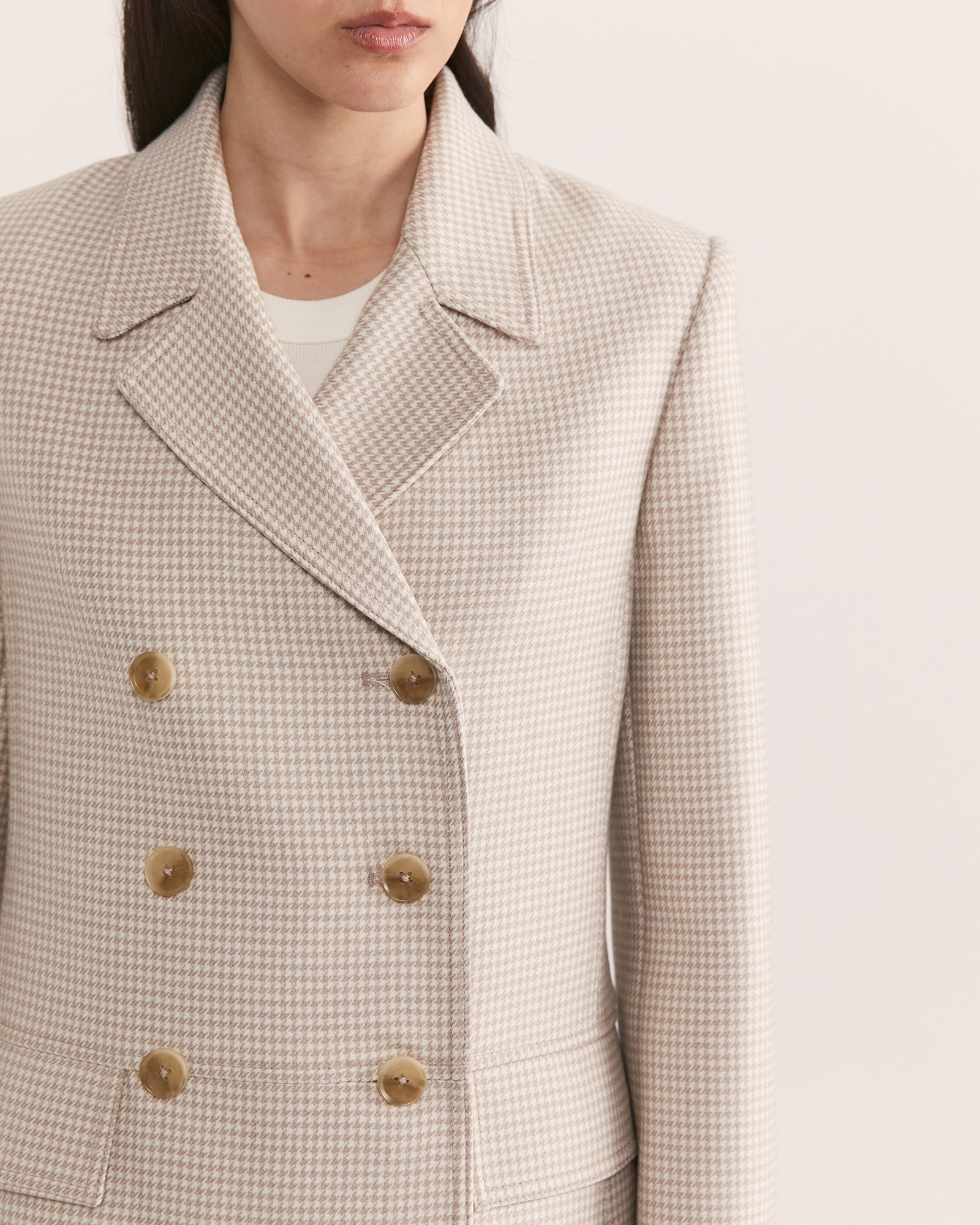 Prudence Wool Check Coat SABA