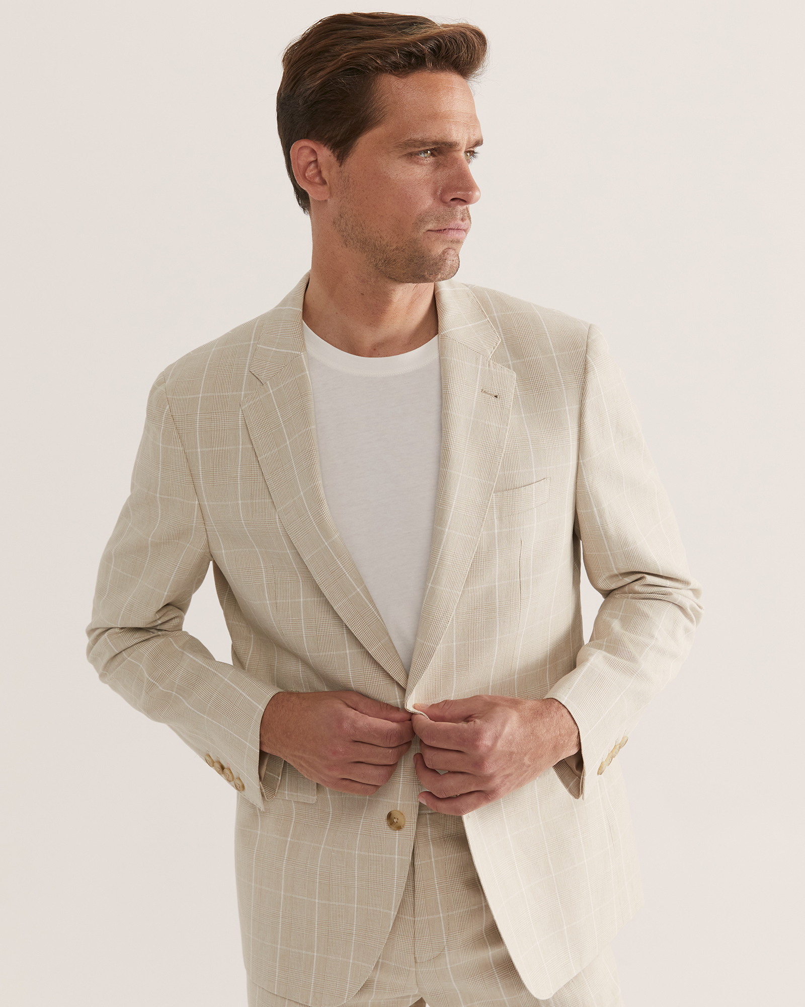 Cream linen blazer mens sales