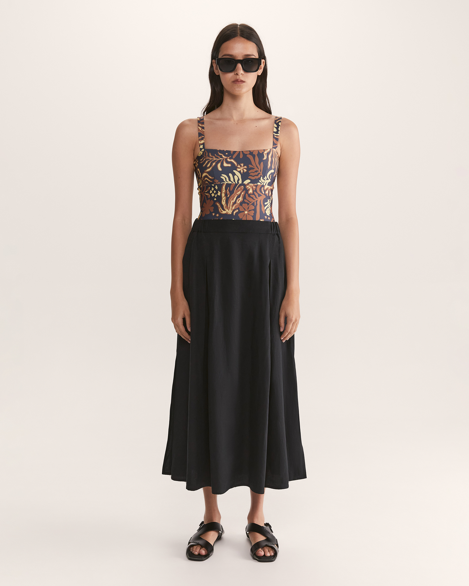 Shona Joy - Shona joy High Waisted Midi Skirt on Designer Wardrobe
