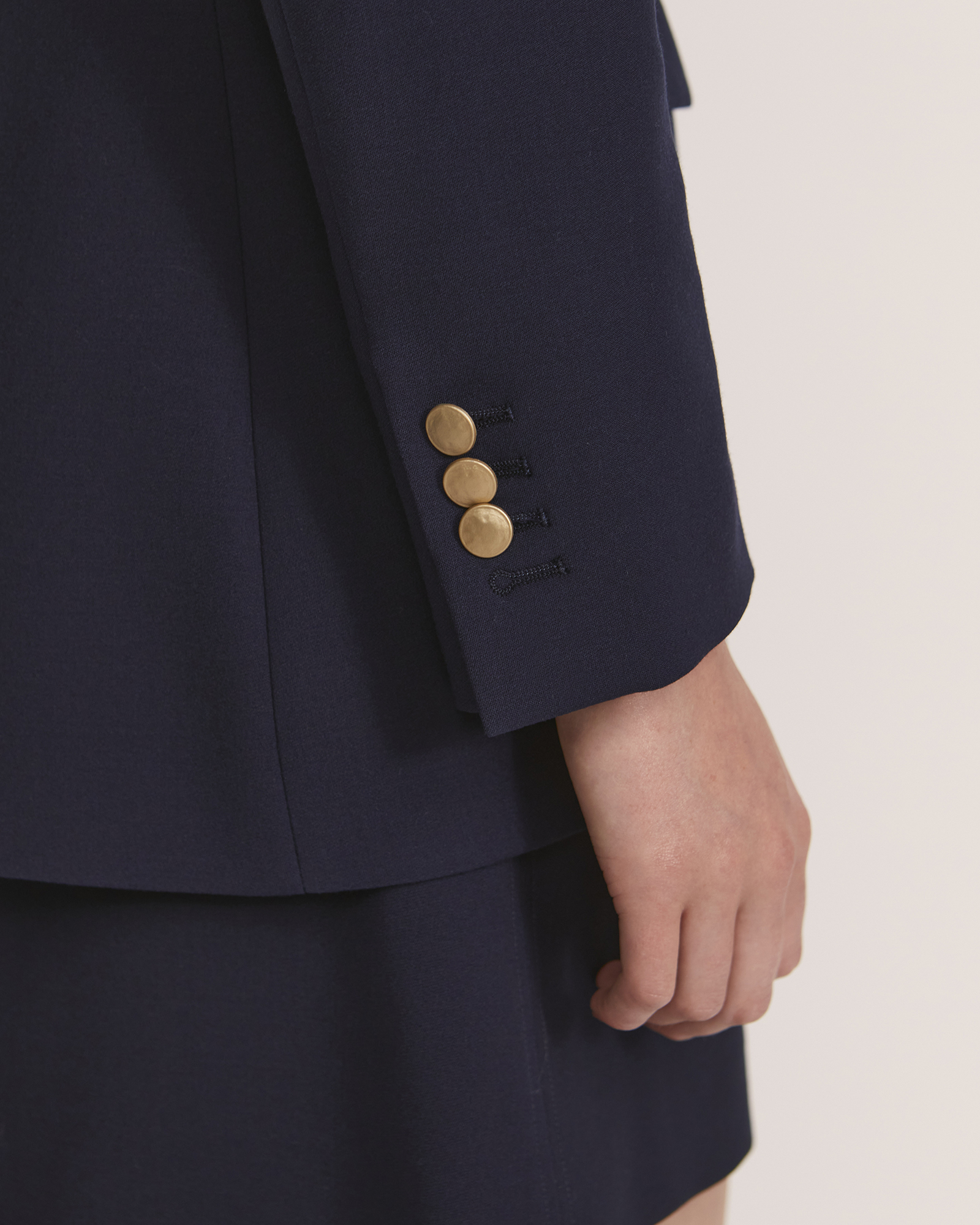 Navy blue double breasted sale blazer with gold buttons