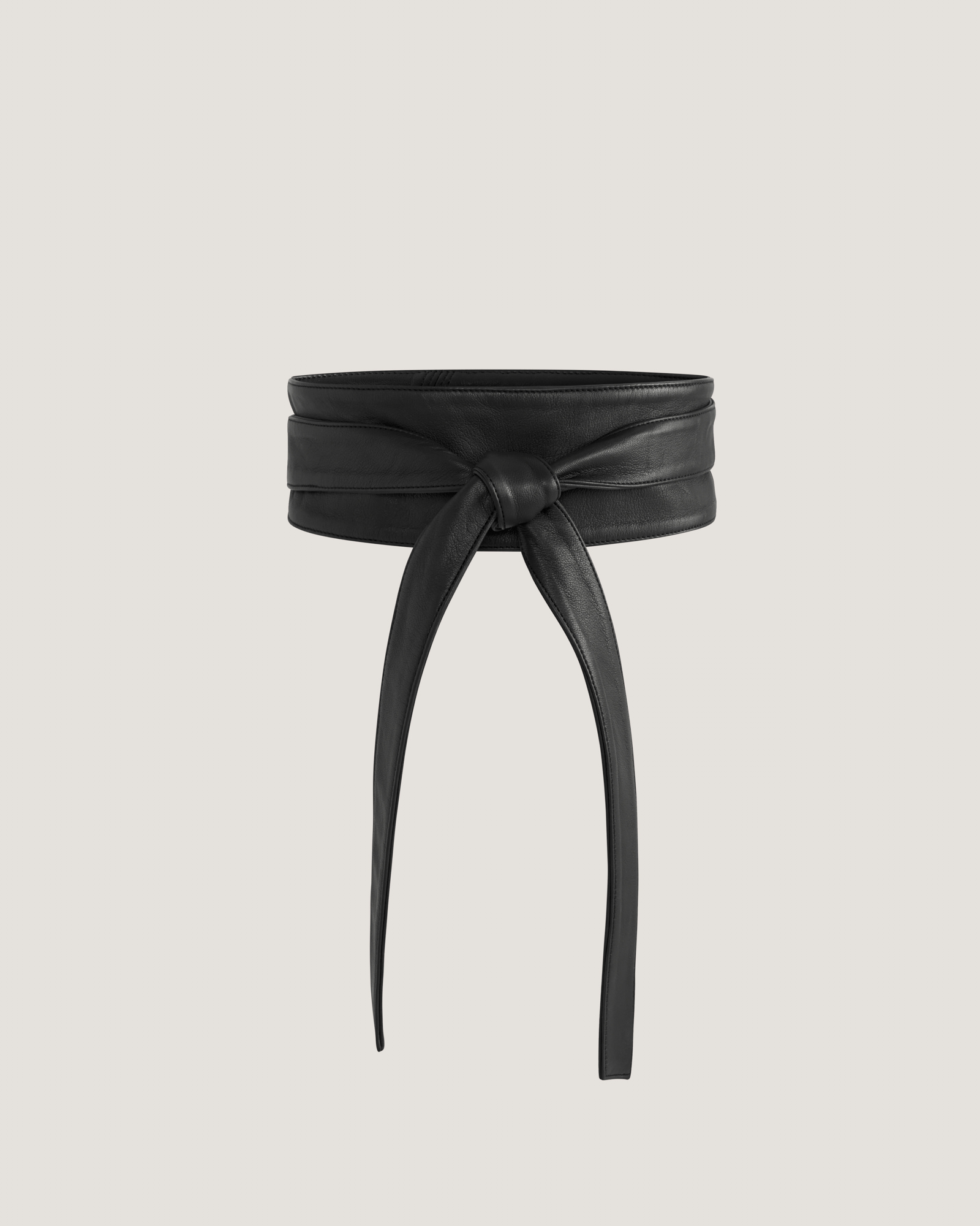 Black leather new arrivals wrap belt