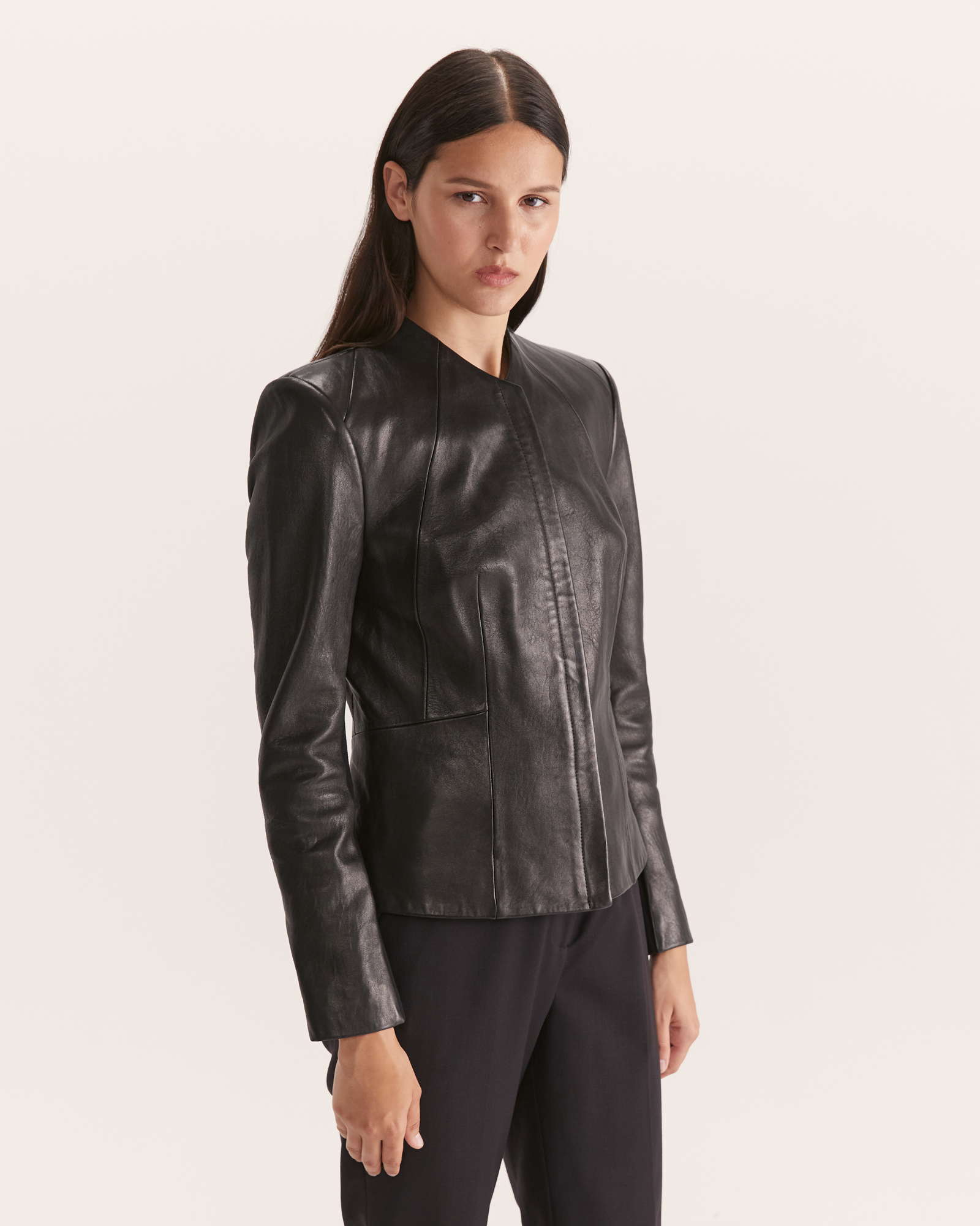 Saba lilia leather best sale jacket