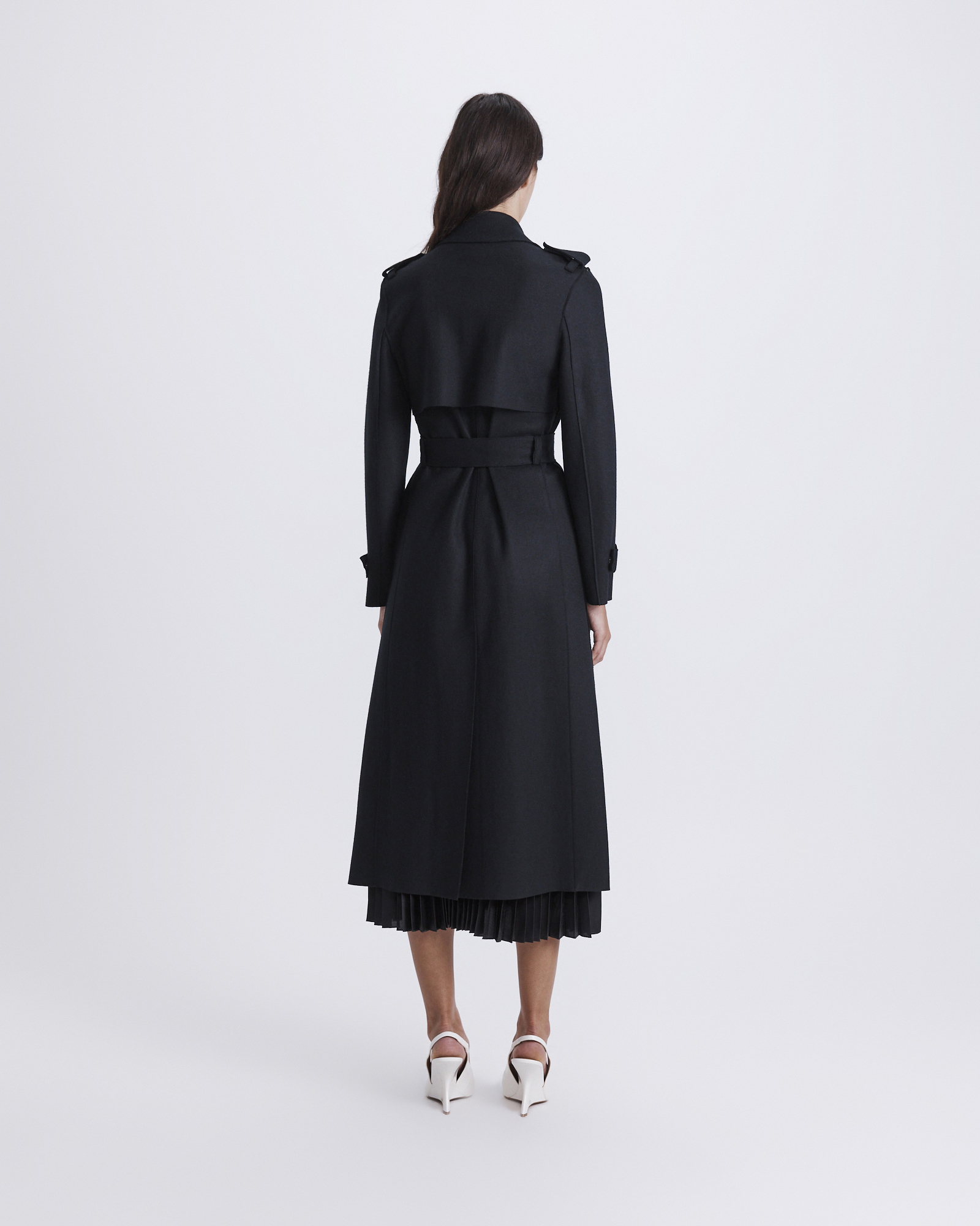 Black wool duster online coat