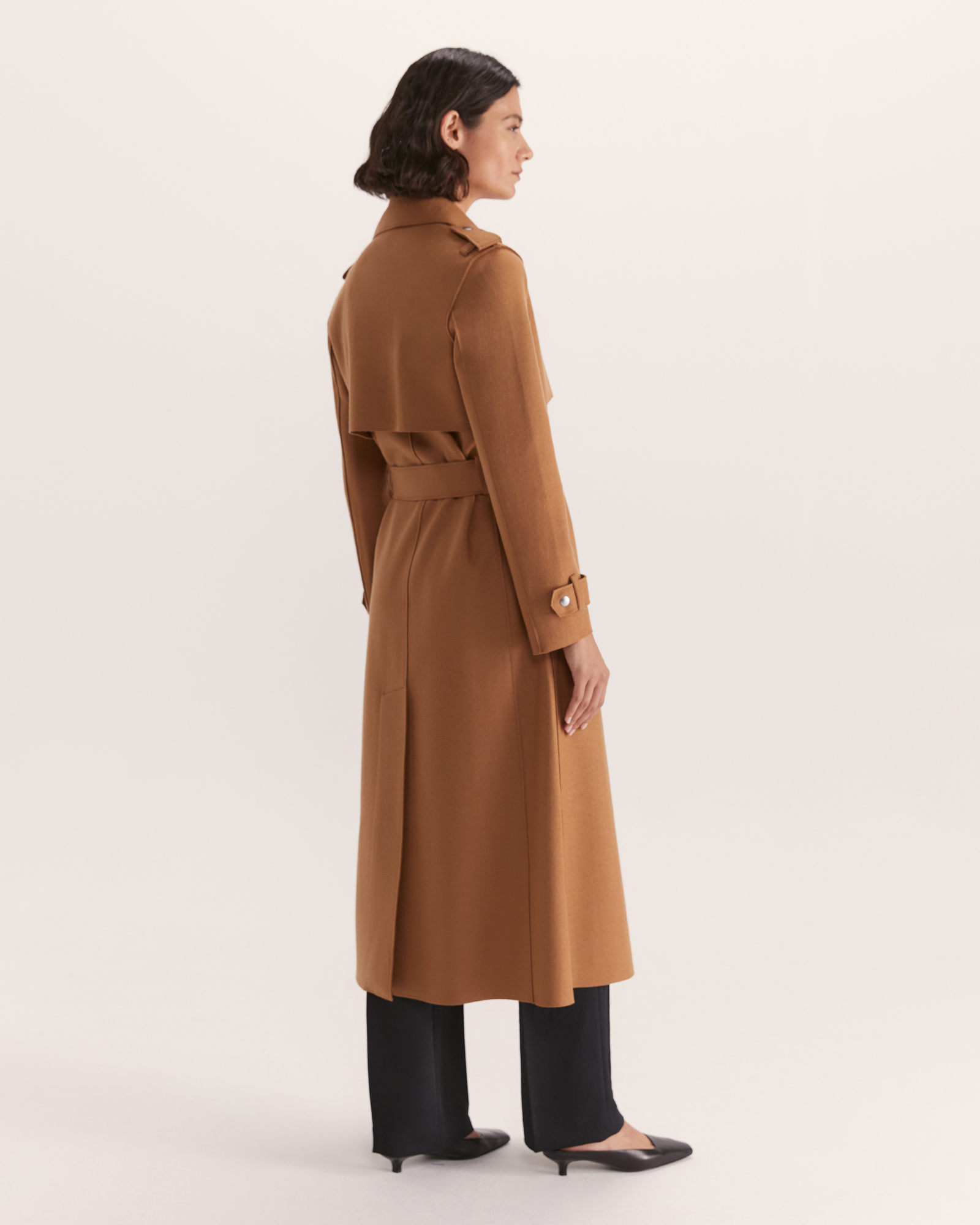 Caramel trench coat hot sale