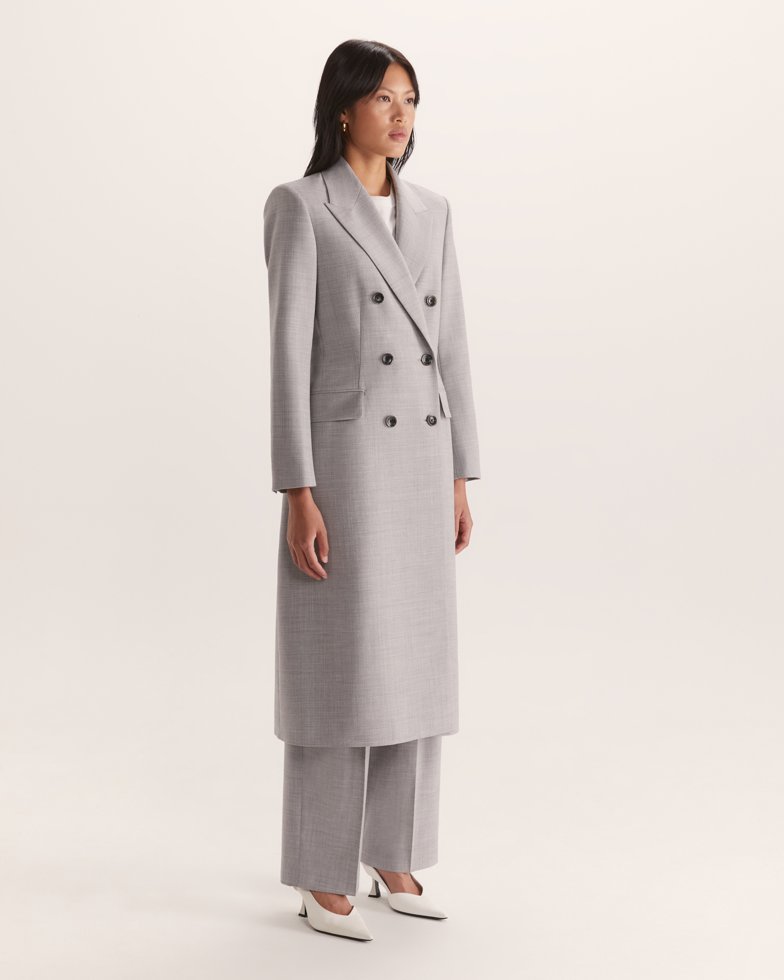 Womens winter coat double breasted hot sale