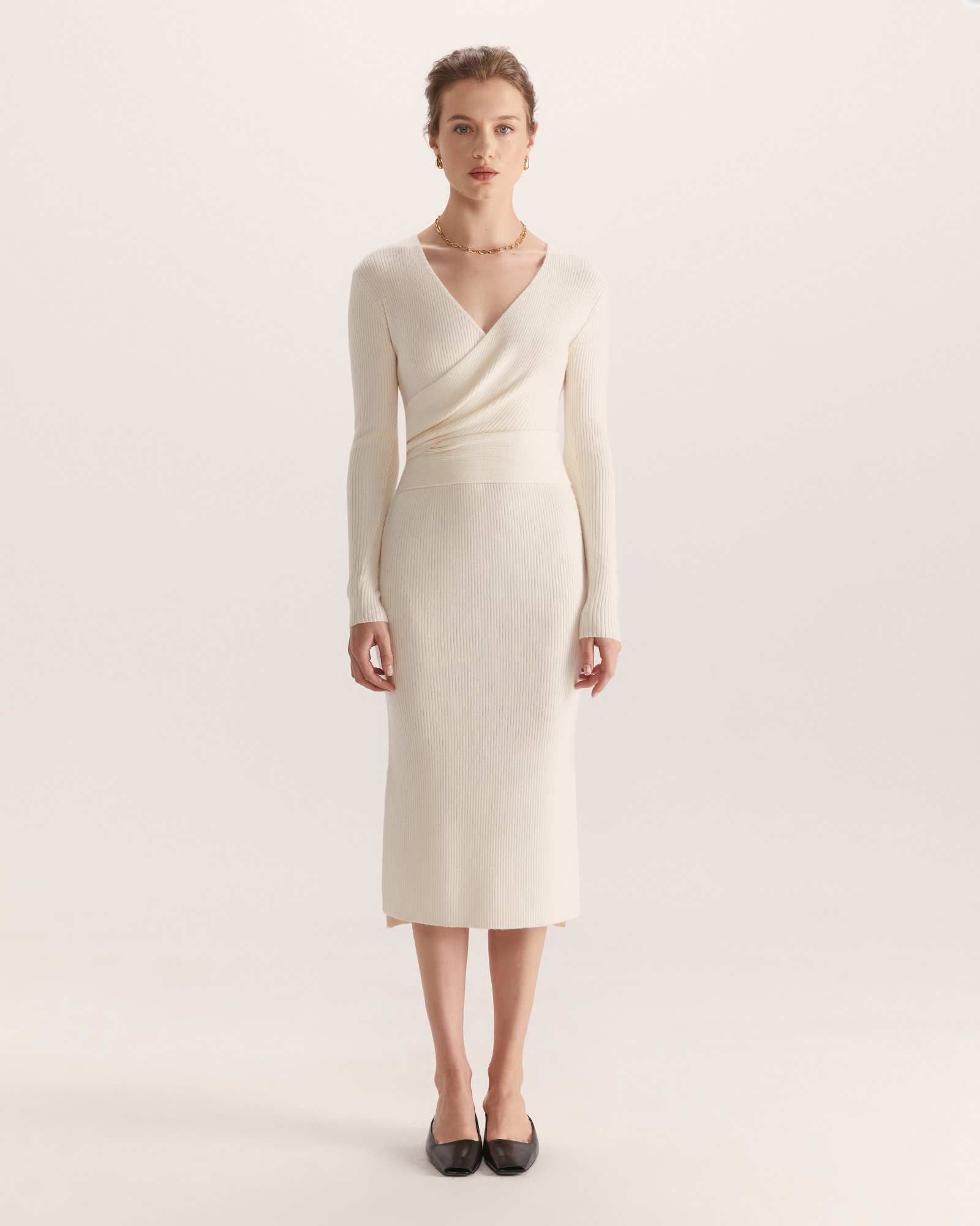 Knit wrap dress 2025