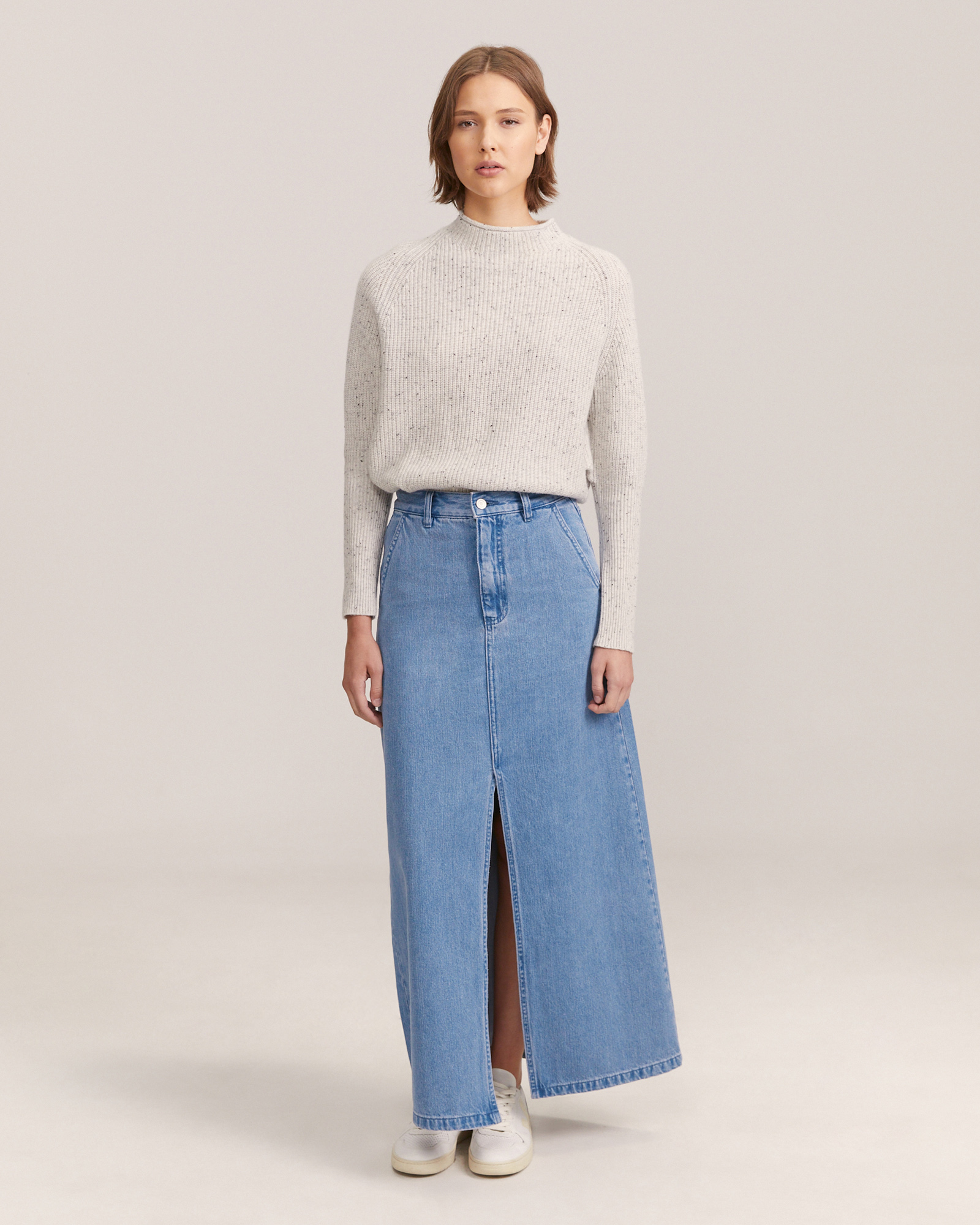 Mika Denim Maxi Skirt in Blue Wash - SABA