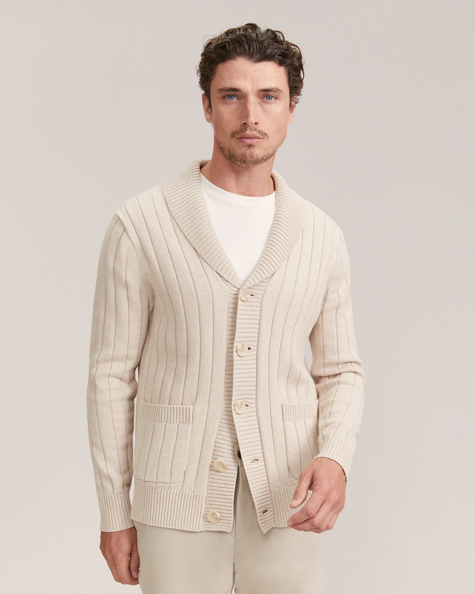Angus Cotton Shawl Pocket Cardi