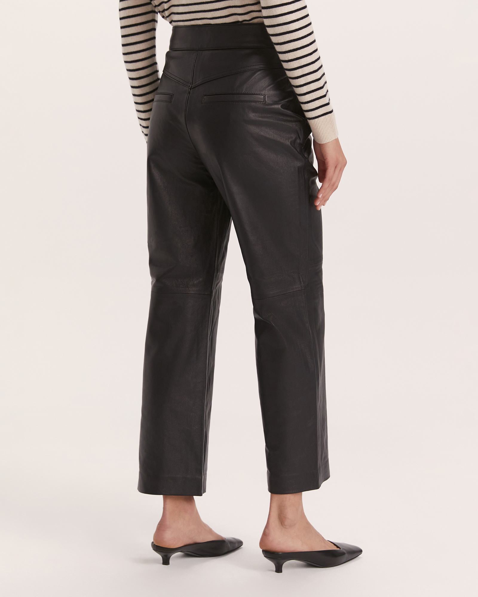 Aria Leather Pant in Black SABA