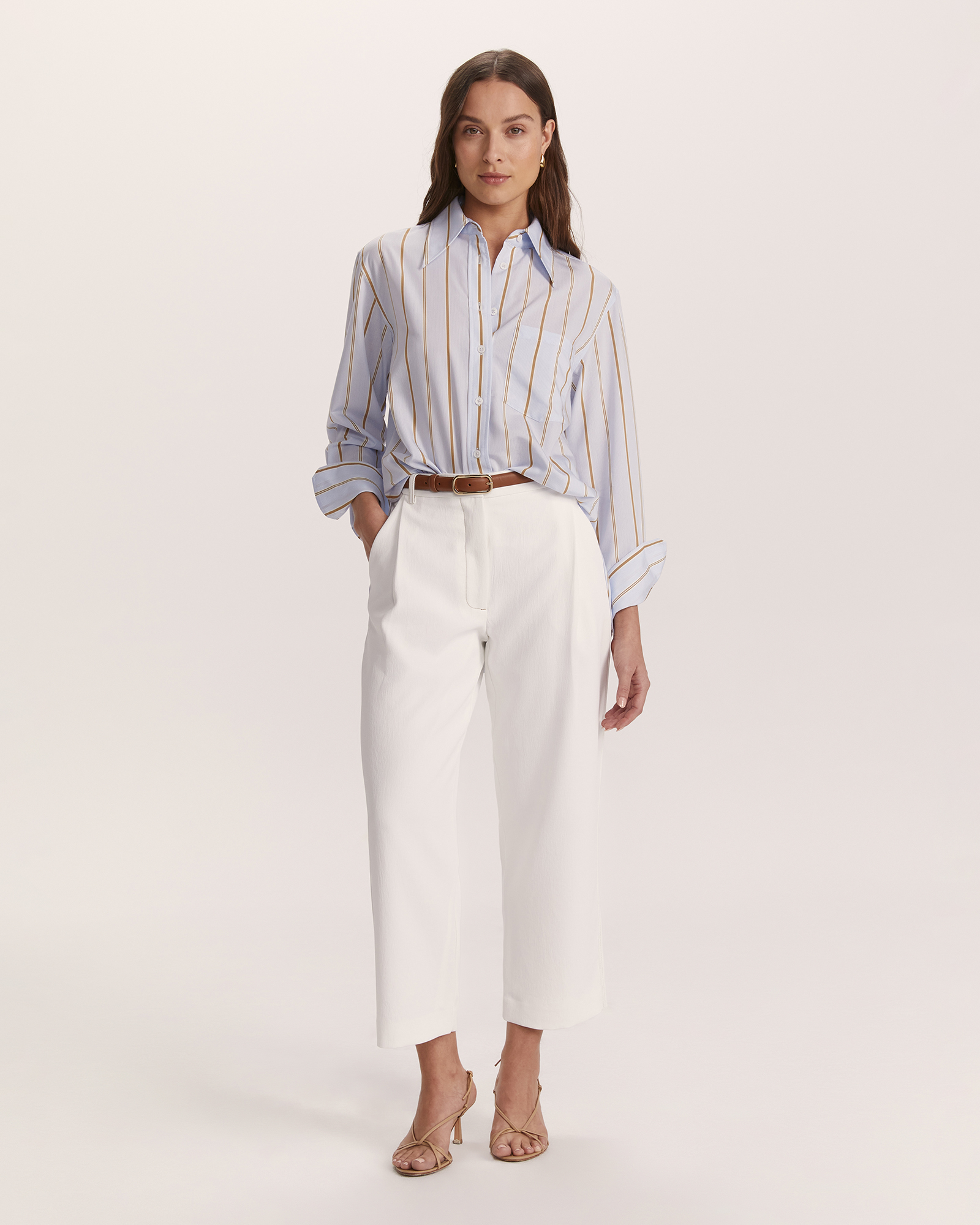 Dharma Tuck Front Culotte in Alabaster - SABA