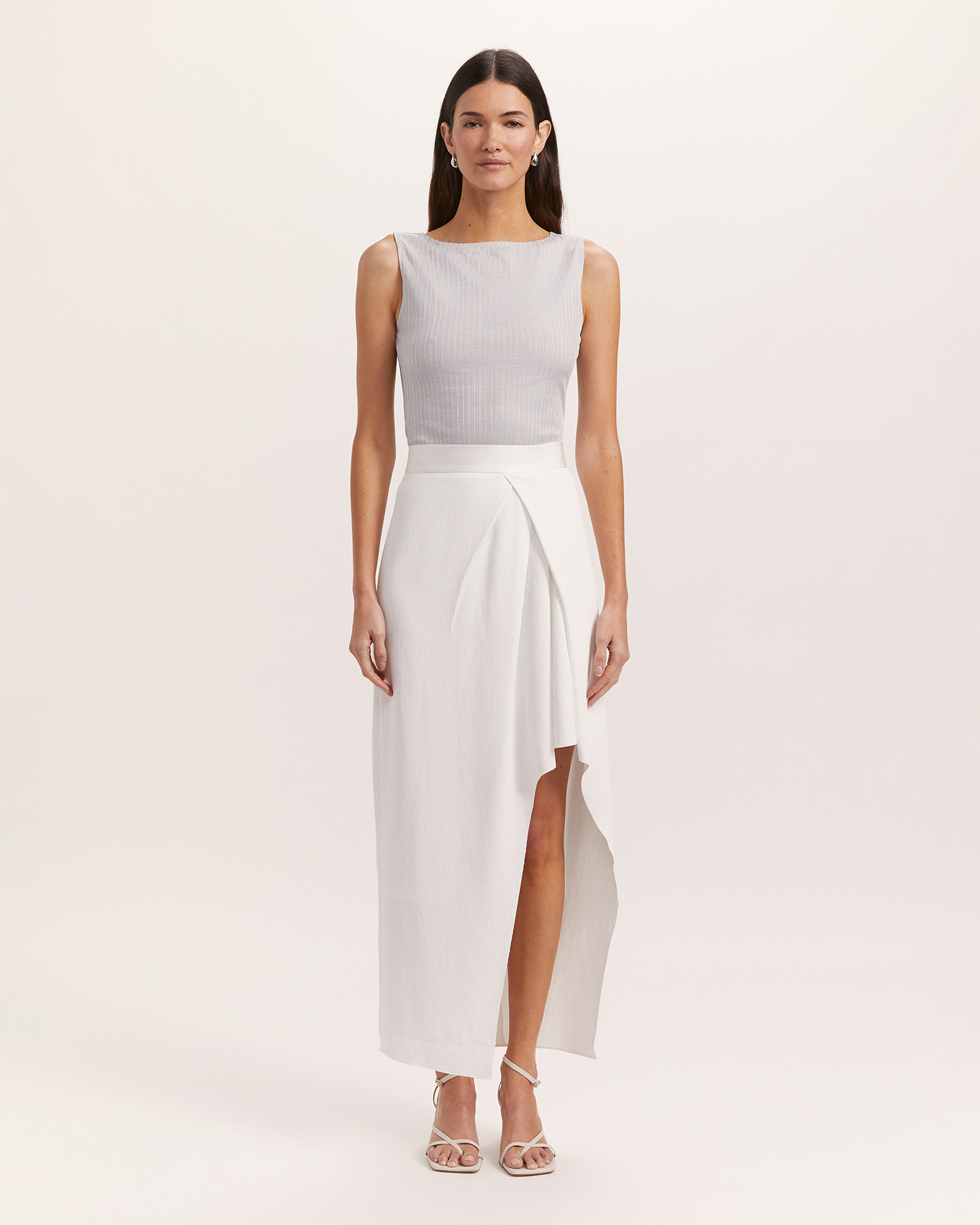 Dharma Asymmetrical Skirt in Alabaster SABA